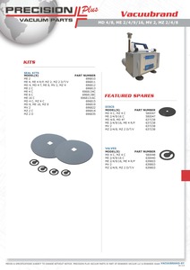 Seal Kit, Vacuubrand, MD, ME, MZ, Part# VSK010